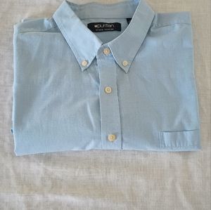 Puritan Men's Blue Short Sleeve Shirt Wrinkle Resistant Size XL